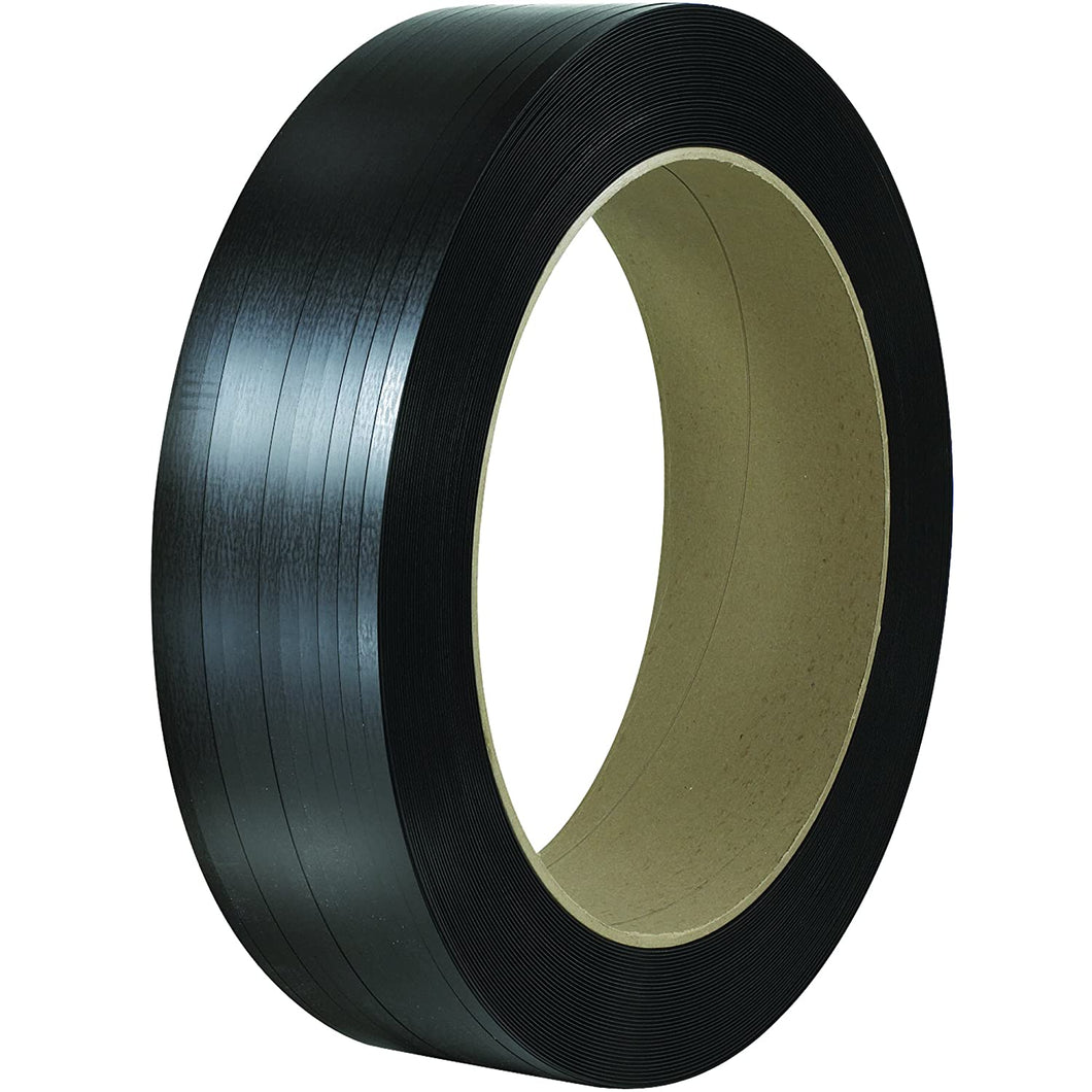 6003EBI 1/2 x .031 x 3600' Black Polypropylene Strapping 16 x 3 Core 600# Tensile Strength 2 Coils/Case