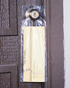 9-1/2 x 15 High Density Polypropylene Doorknob Bag-Clear 2000/Case