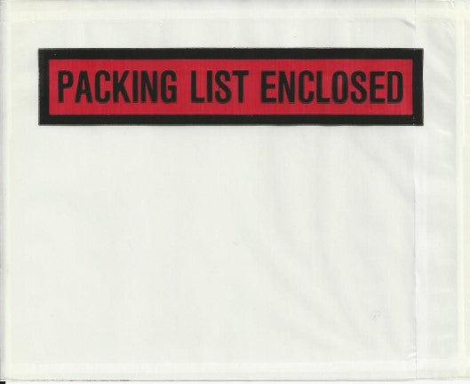 PQ-12BL 4-1/2 x 5-1/2 Packing List Enclosed Envelope Back Loaded 1000/Case