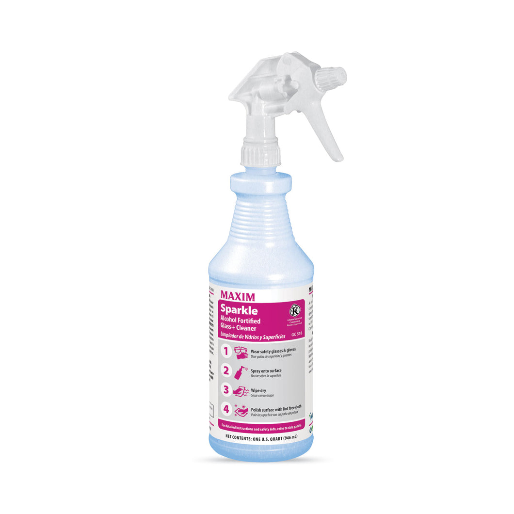 GC 518 Sparkle Non Ammoniated Spray & Wipe for Glass, Stainless Steel and Chrome  12/1 qt case