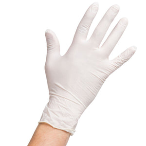 5.5  Mill Nitrile Glove, White Large, Non-Powdered, Non Sterile  100/Box (10 Boxes/Case)