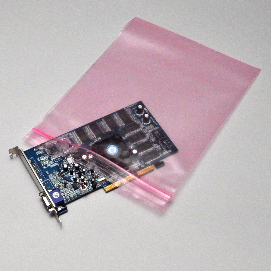 13 x 18 Anti-Static Seal Top Bag-Pink .004 500/Case