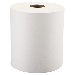 8" x 800' White Hard Wound Roll Towels 6 Rolls/Case  (60Case/Pallet)