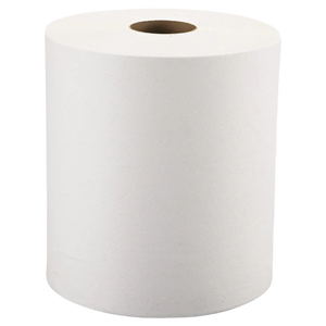 Hardwound White Non Perforated Roll Towel 8"x350' 1ply 12 Rolls/case