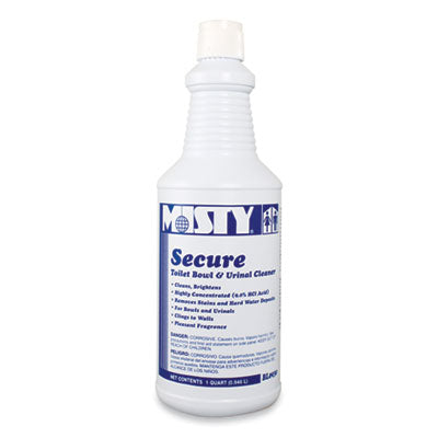 Misty Secure 10% Hydrochloric Acid Bowl Cleaner 1Qt/Bottle 12 Bottles/Case