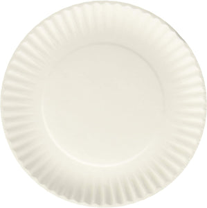 9" Heavy Duty White Coated Paper Plates  500/Case