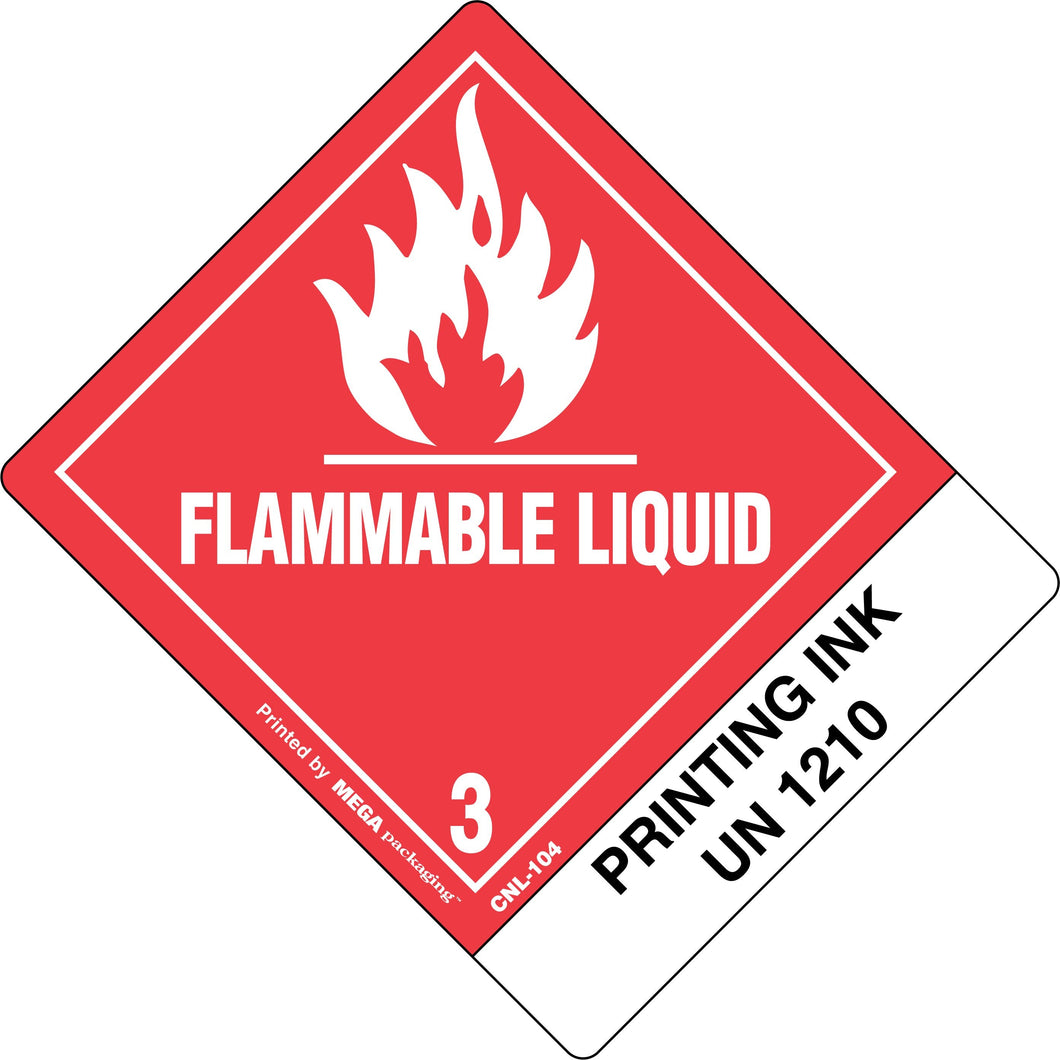 HCL-104 4 x 4 Flammable Gas 2 Label 500/Roll