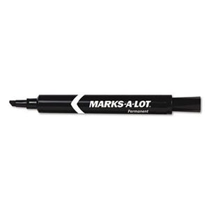 Large Black Marks-A-Lot Chisel Tip Permanent 12/Box