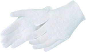 1203JL Large Gray China Cotton String Knit Gloves 30/Dz