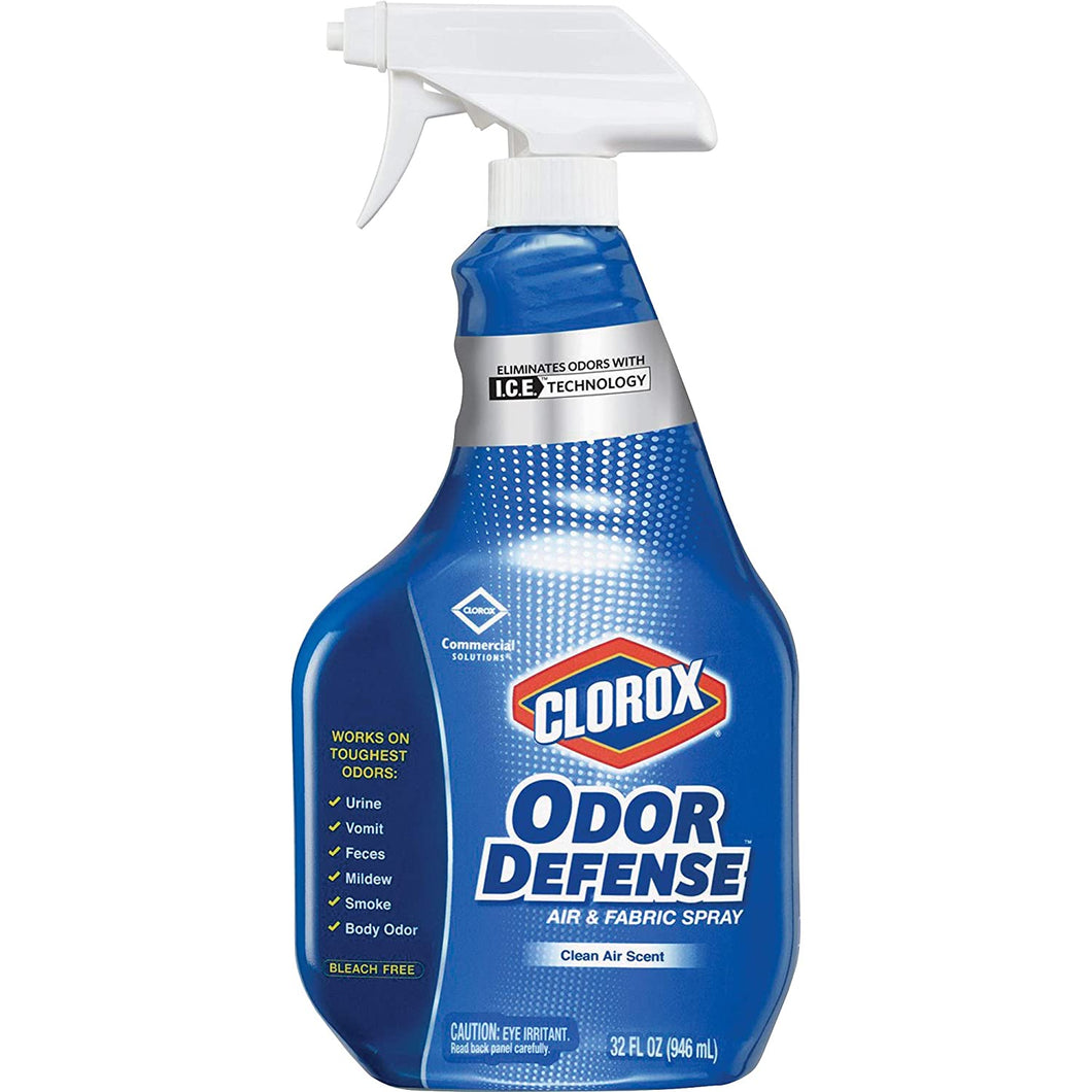 Clorox Odor Defense Air/Fabric Spray, Clean Air, 32 oz Bottle  9/Case